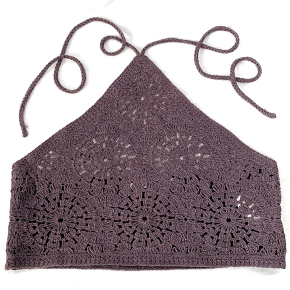 Pull&Bear Tops - Pull & Bear Crochet Halter Top
